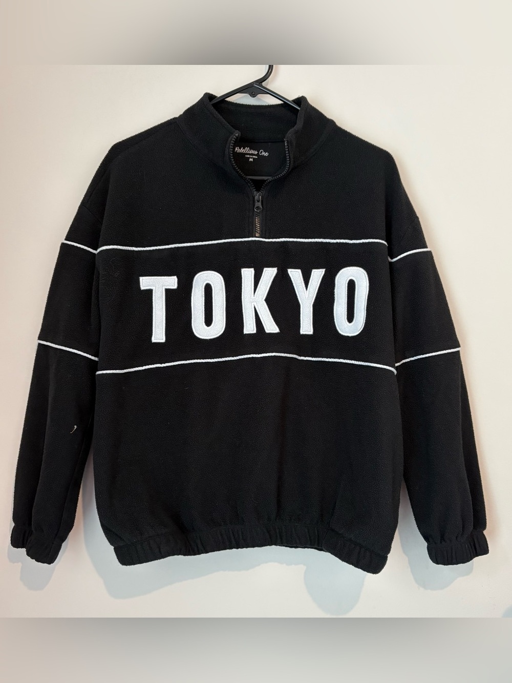 Rebellious One Tokyo Fleece Quarter-Zip Sweatshirt Medium